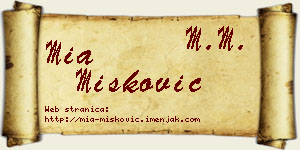 Mia Mišković vizit kartica